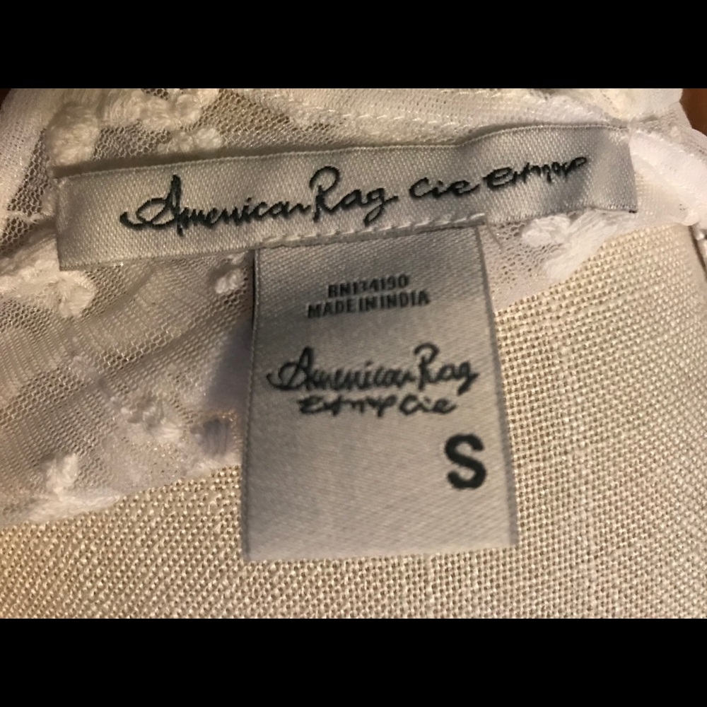 American Rag Ivory Embroidered Blouse - Picture 4 of 5